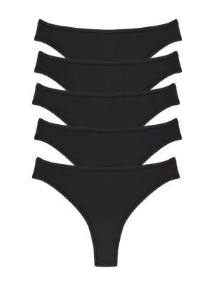 Blissful Signature Stretch Thong 5-Pack