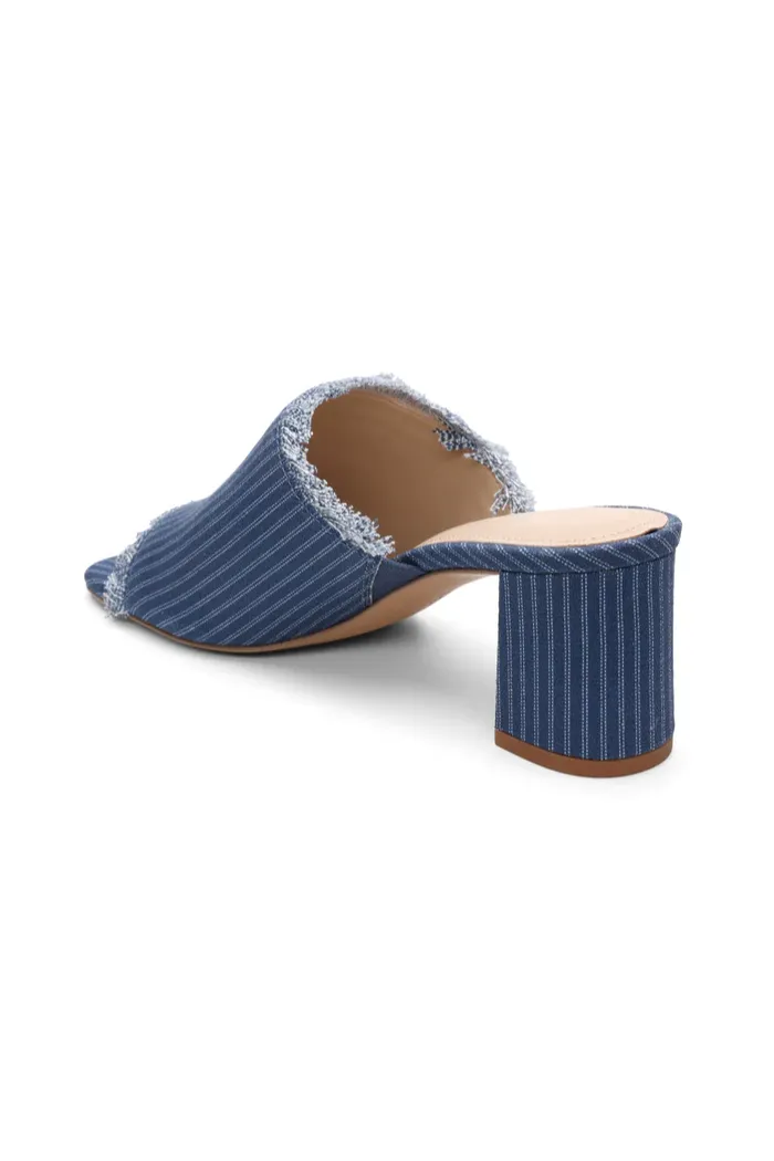 Brea Fringe Denim Mule