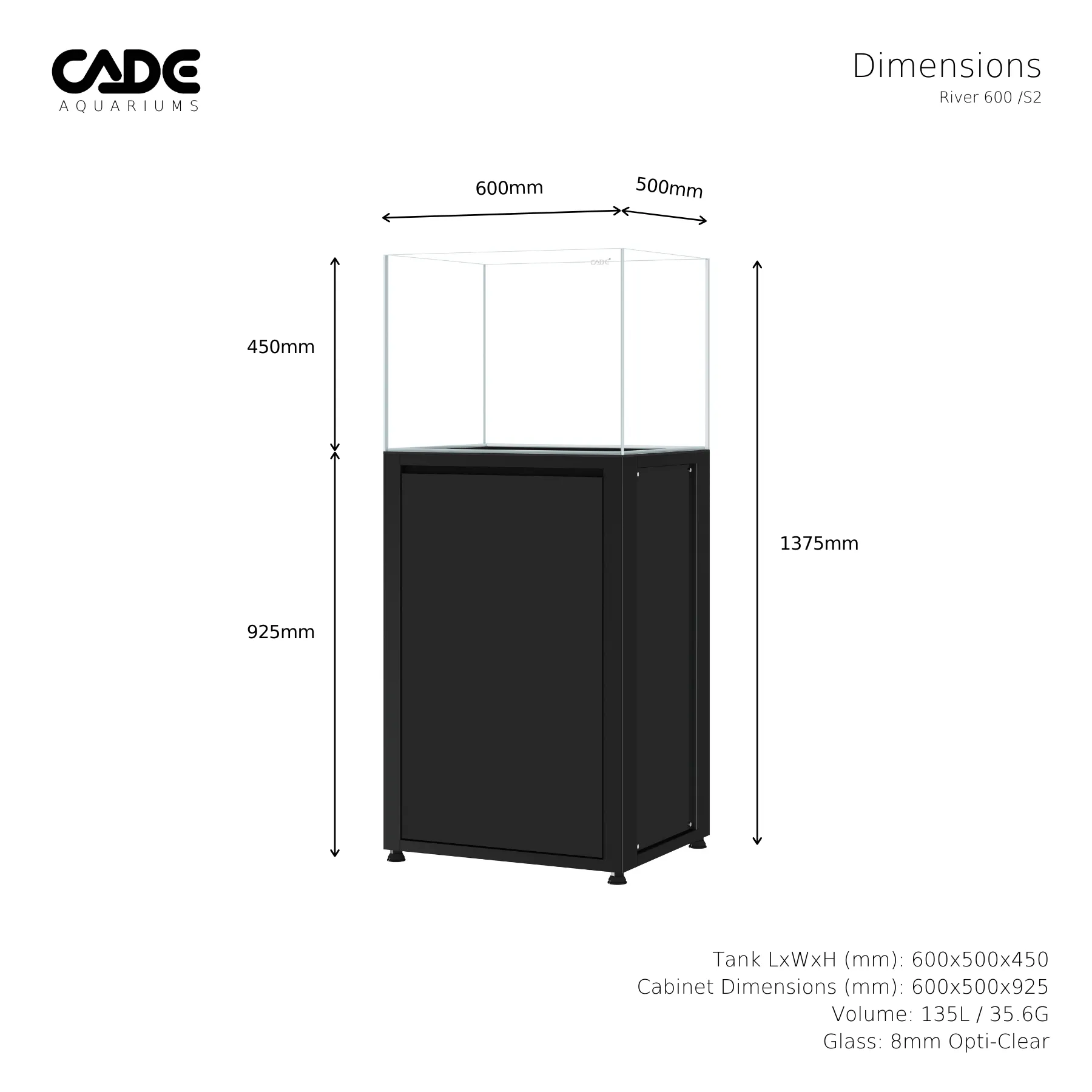 Cade River S2 600 (RV-600) - Black