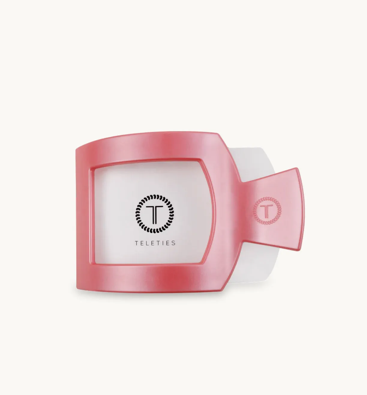 Calming Coral Medium Flat Square Hair Clip