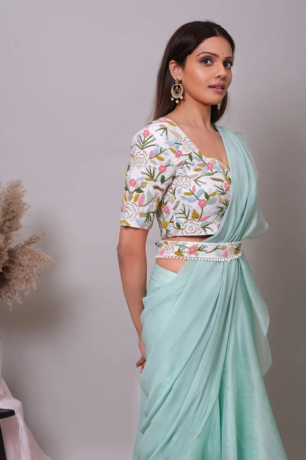 Candy Crush Ruffle Saree