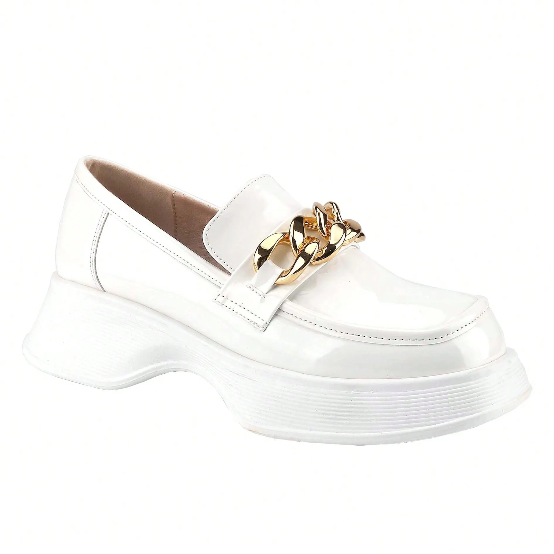 Chain Platform Loafers for Women