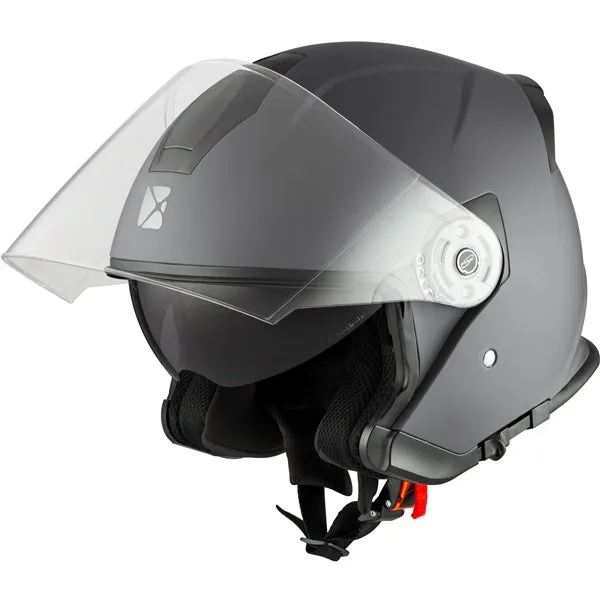 CKX Razor RSV Open Face Helmet - Solid Grey Matte