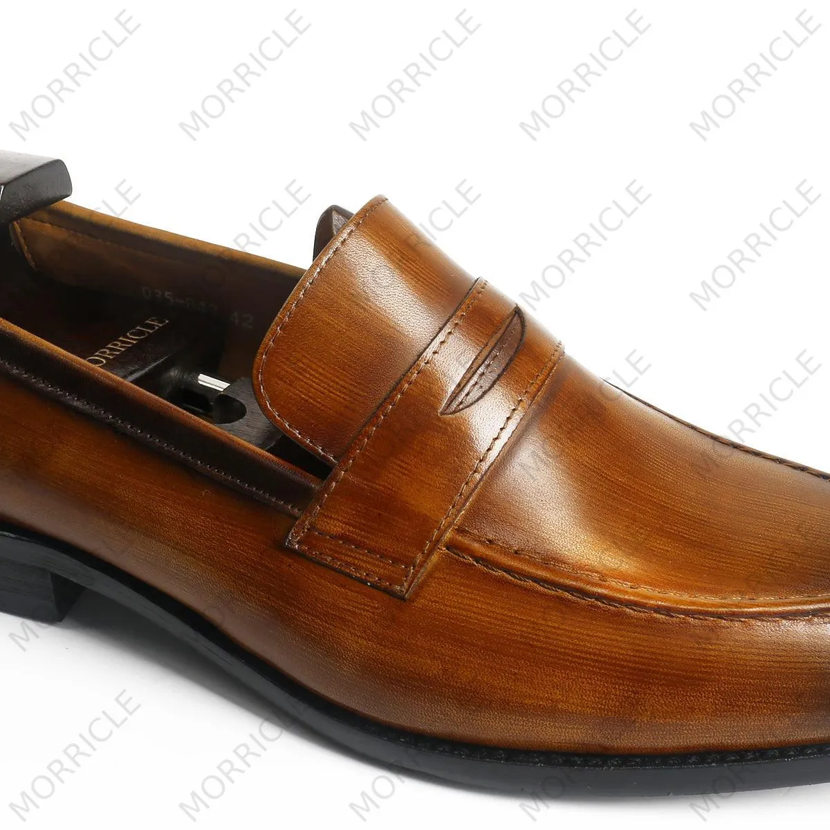 Classic Wooden Style Penny Loafers