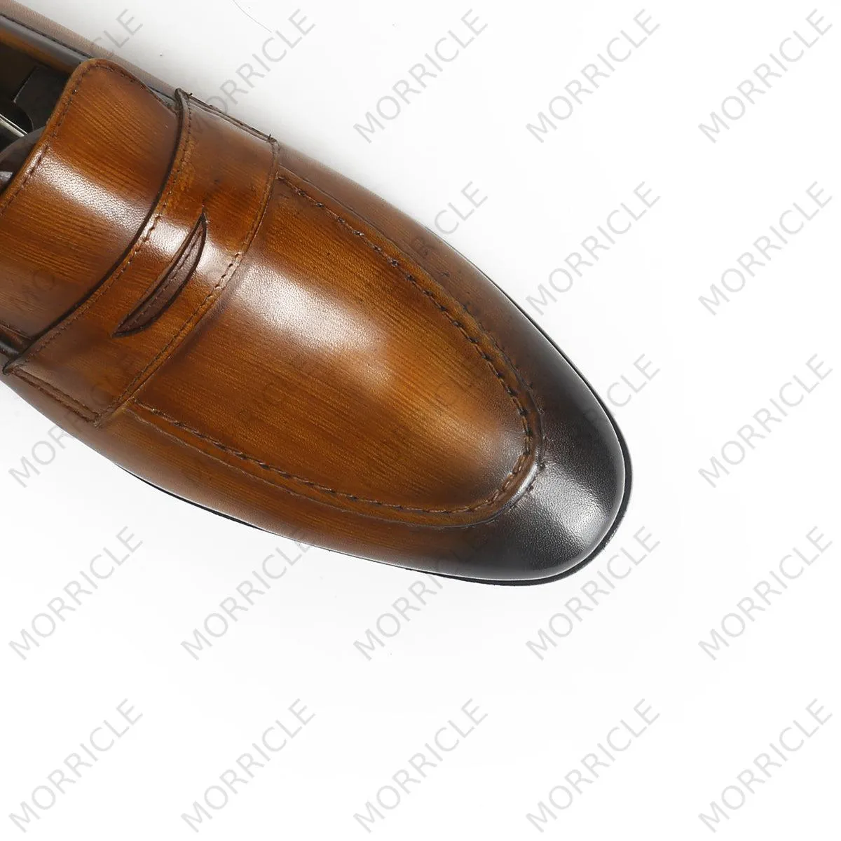 Classic Wooden Style Penny Loafers