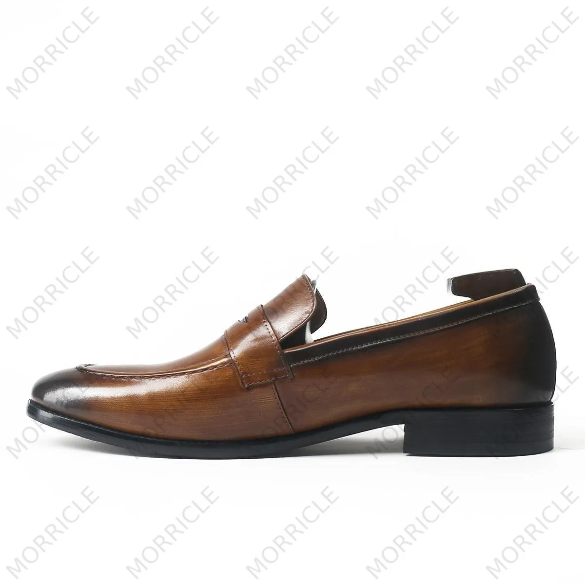Classic Wooden Style Penny Loafers