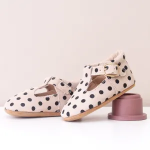Clemmie Polka Dot Cream T-Bars