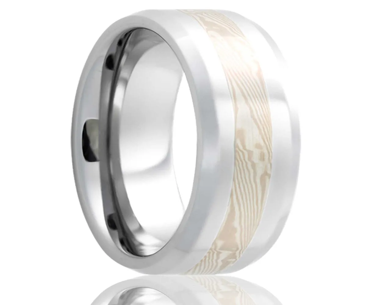 Cobalt Mokume Gane Inlay Ring