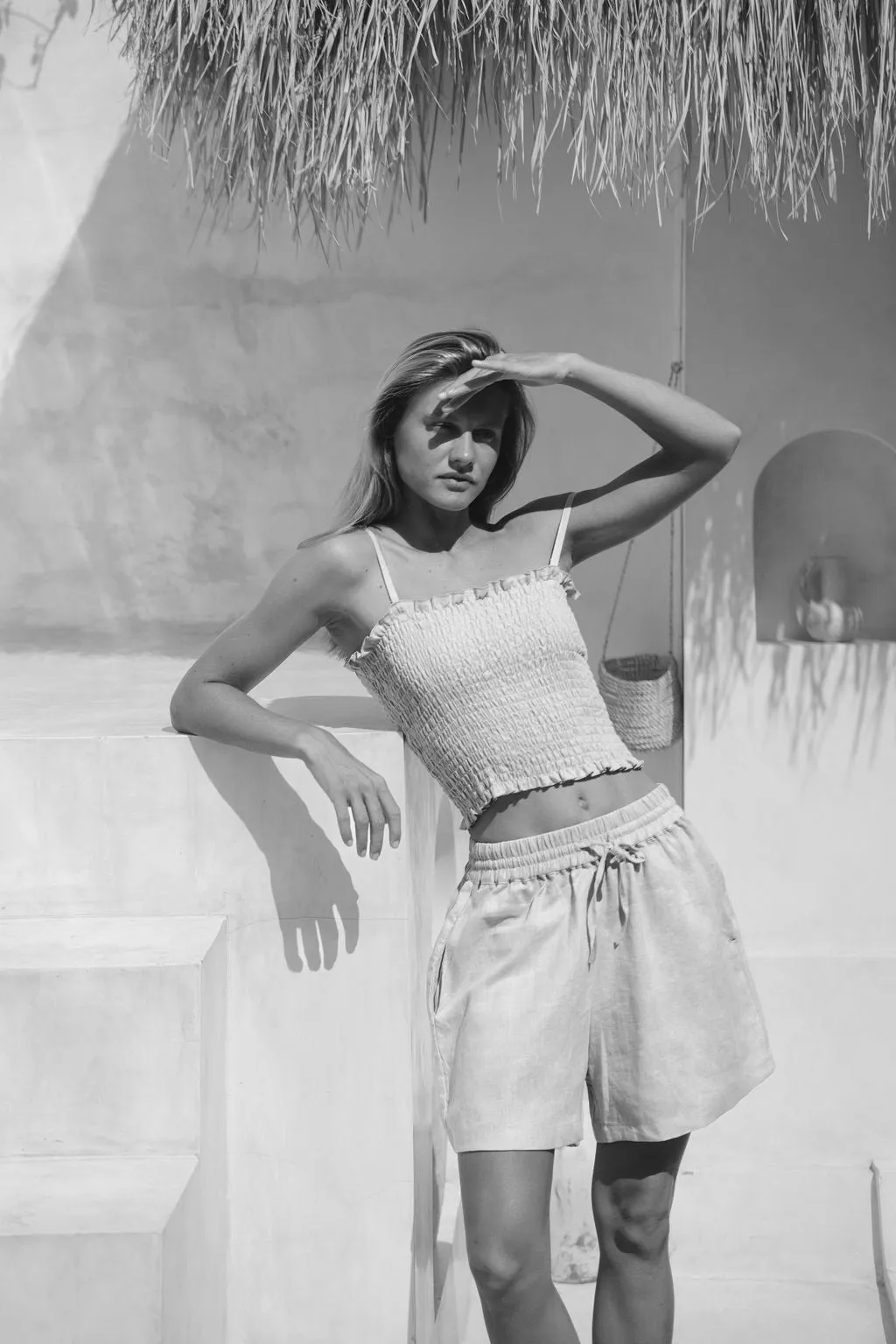 Cocos Linen Top Oyster