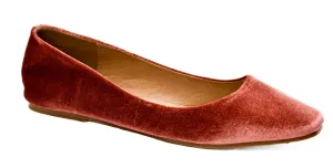 Corky's Blush Velvet Ballet Flats