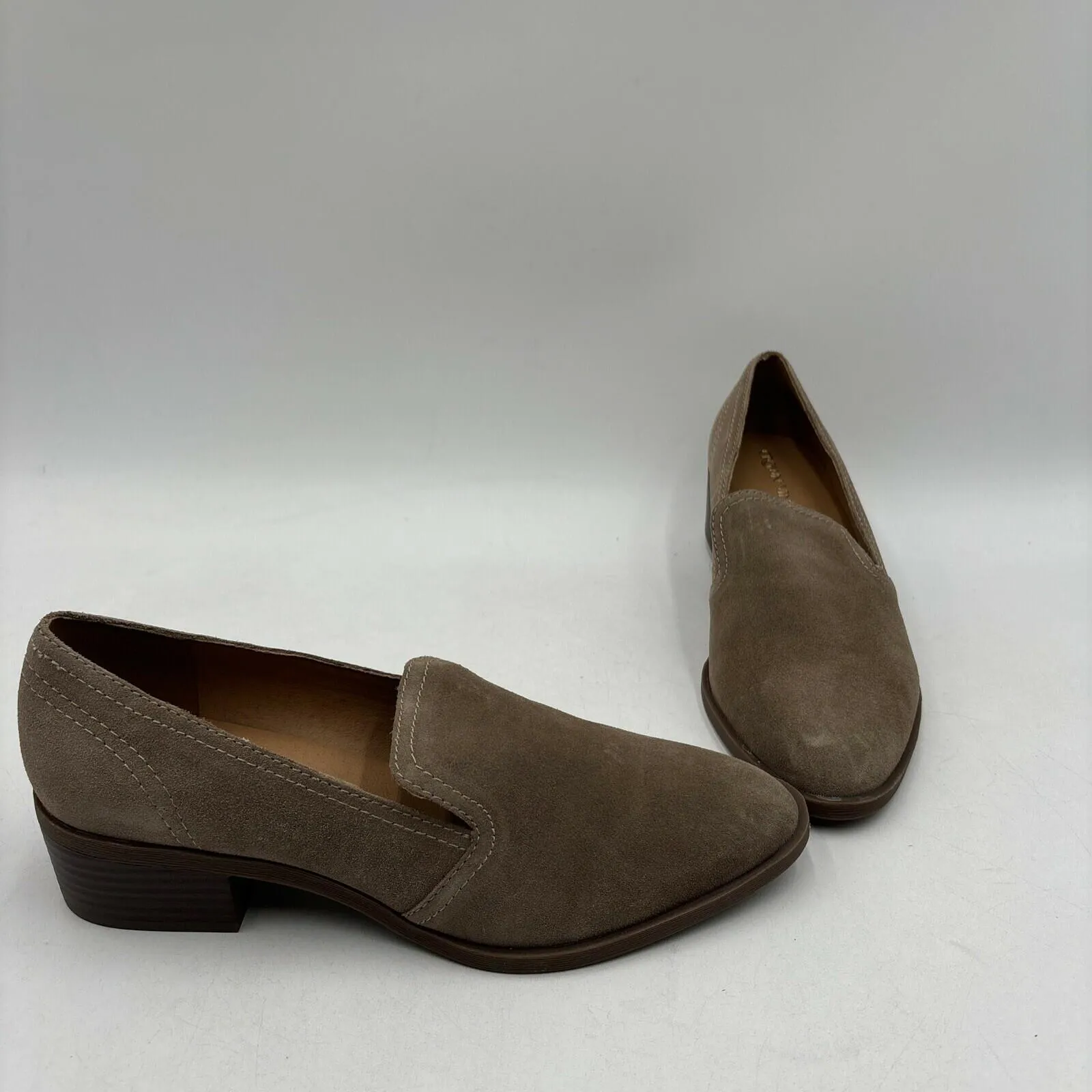 Crown Vintage Samali Loafer in Taupe Suede Size 8.5M - Very Good