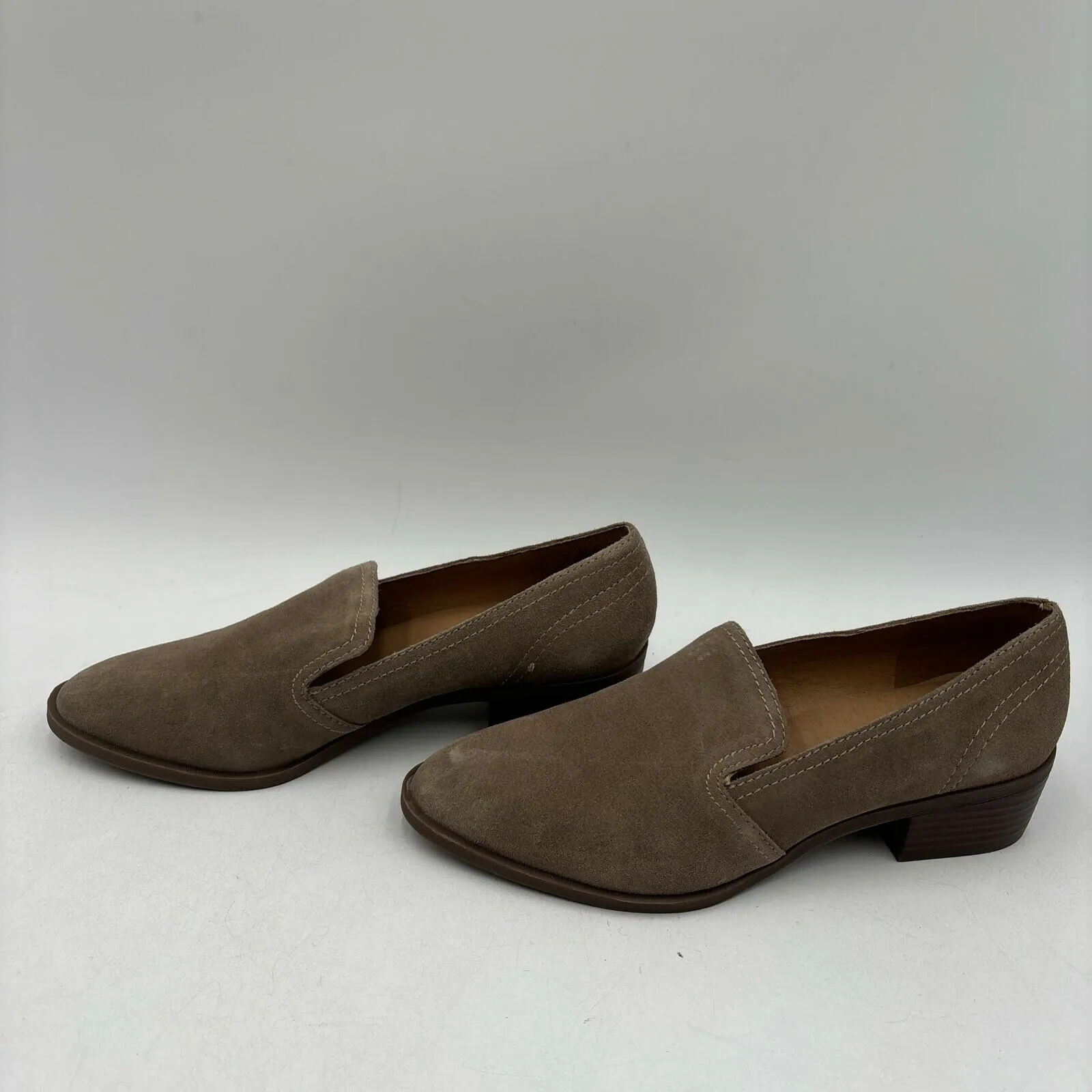 Crown Vintage Samali Loafer in Taupe Suede Size 8.5M - Very Good