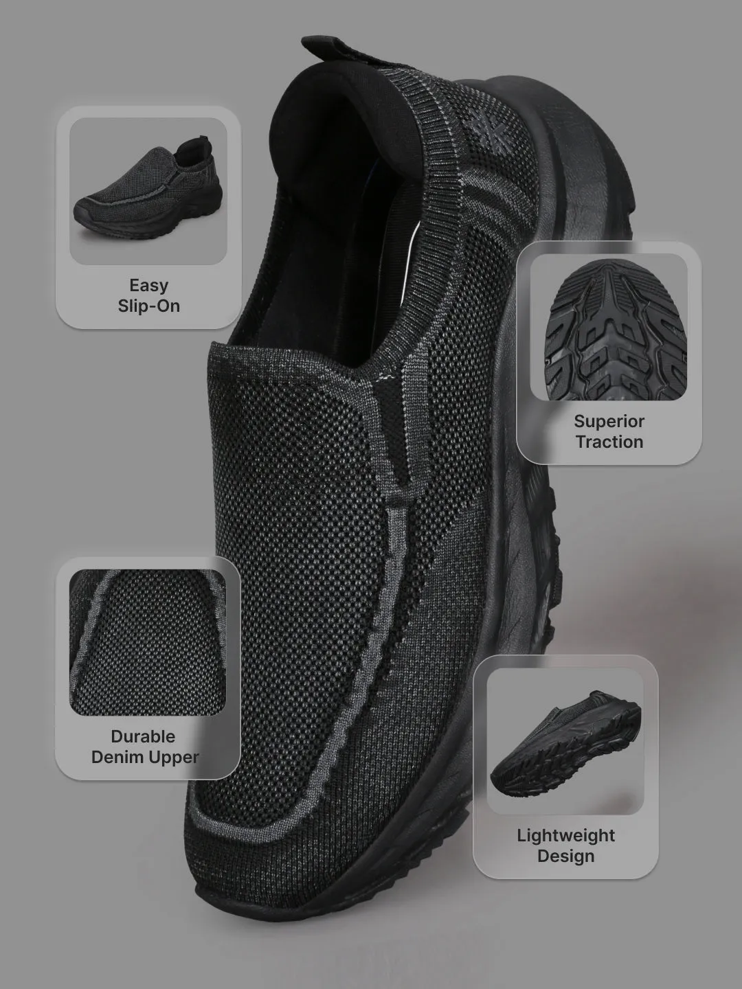cult Men's Fleeter Slip-On Shoes - Black