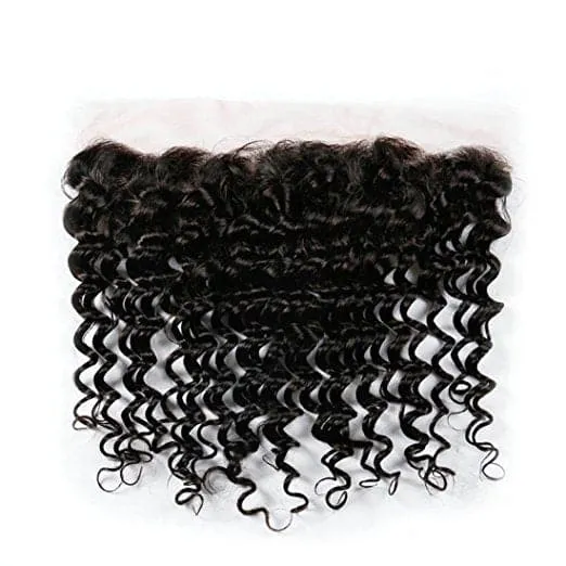 Deep Wave Brazilian Hair Bundles with HD Lace 13×4 Lace Frontal PLP05
