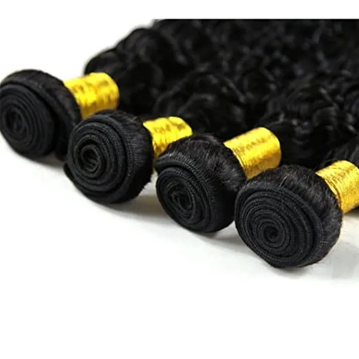 Deep Wave Brazilian Hair Bundles with HD Lace 13×4 Lace Frontal PLP05