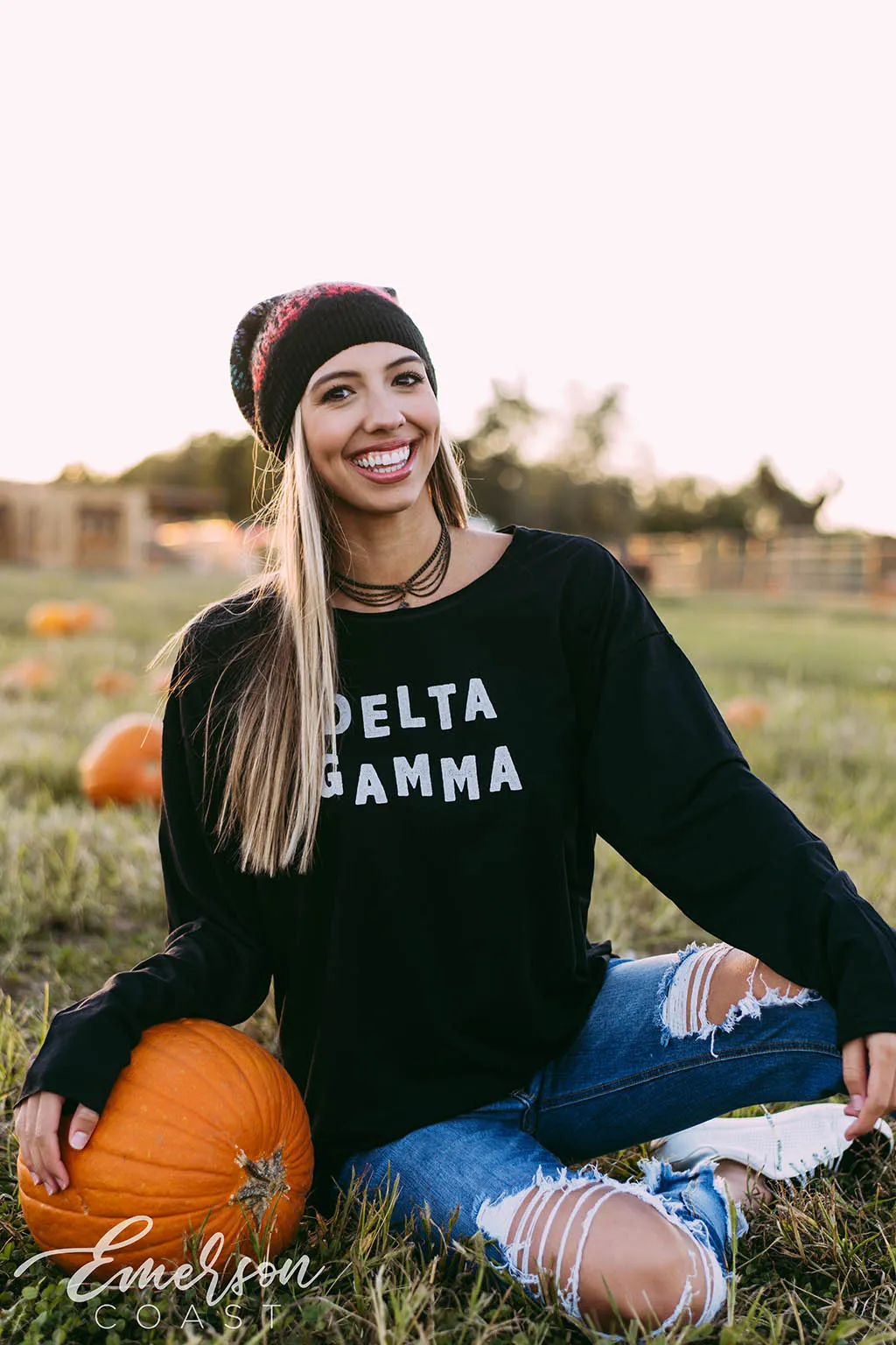 Delta Gamma Simple PR Long Sleeve T-shirt