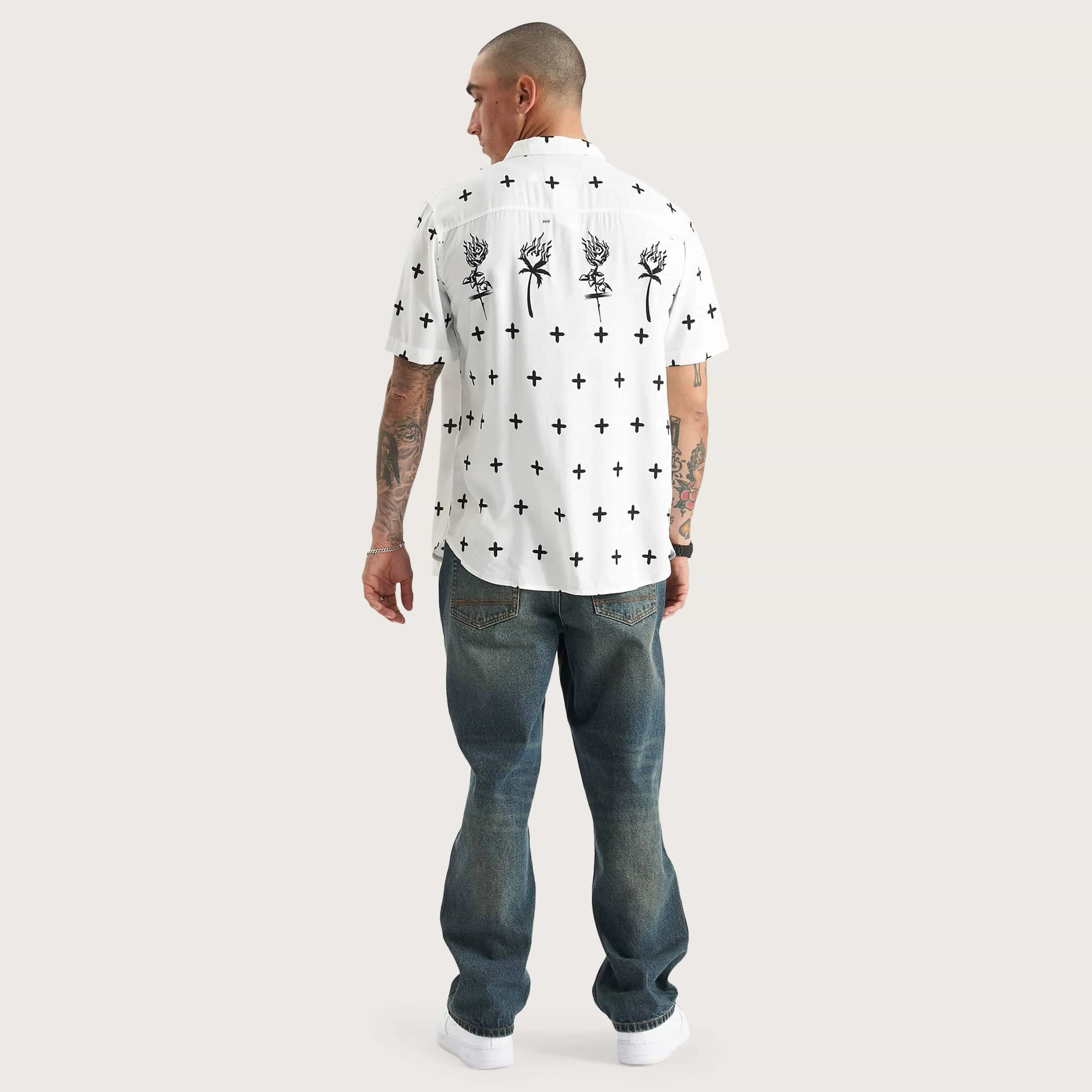 Desert Rose Party Shirt White