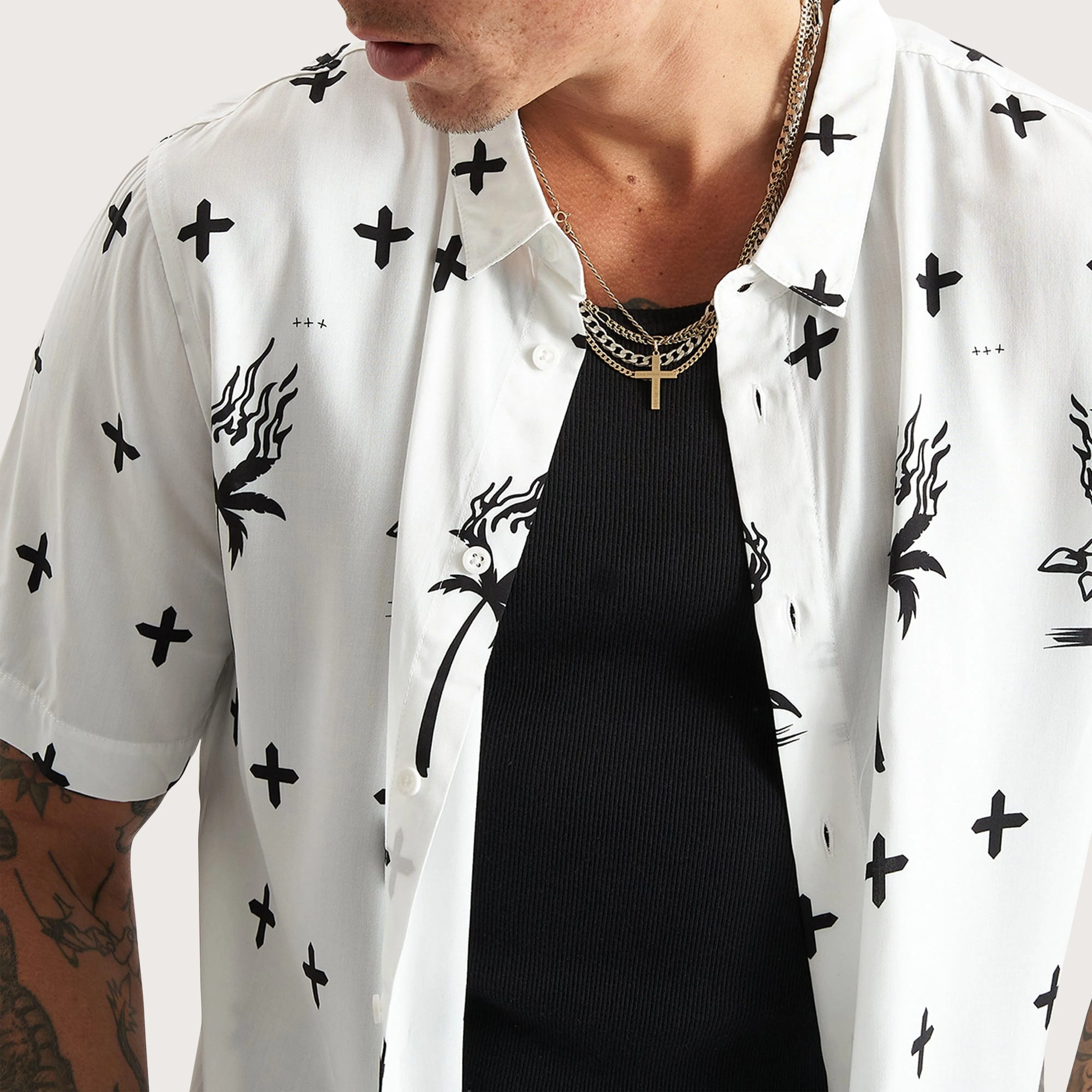 Desert Rose Party Shirt White