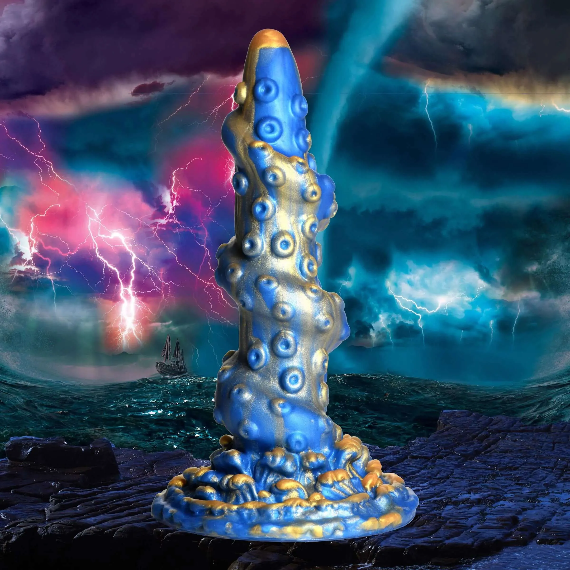 Dive into Deep-Sea Fantasy with the Kraken Silicone Dildo - A Unique & Safe Pleasure Toy!