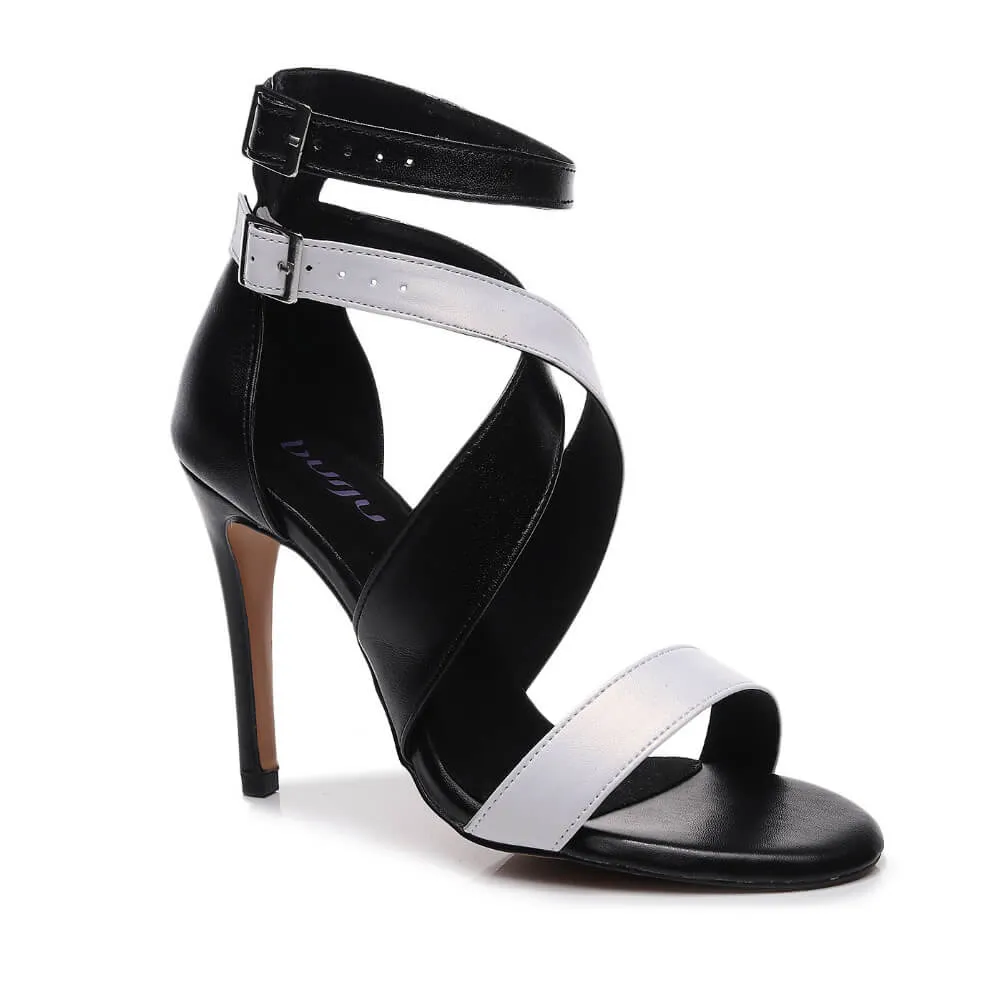Dos Lados - Black and White Vegan Leather - Street Sole