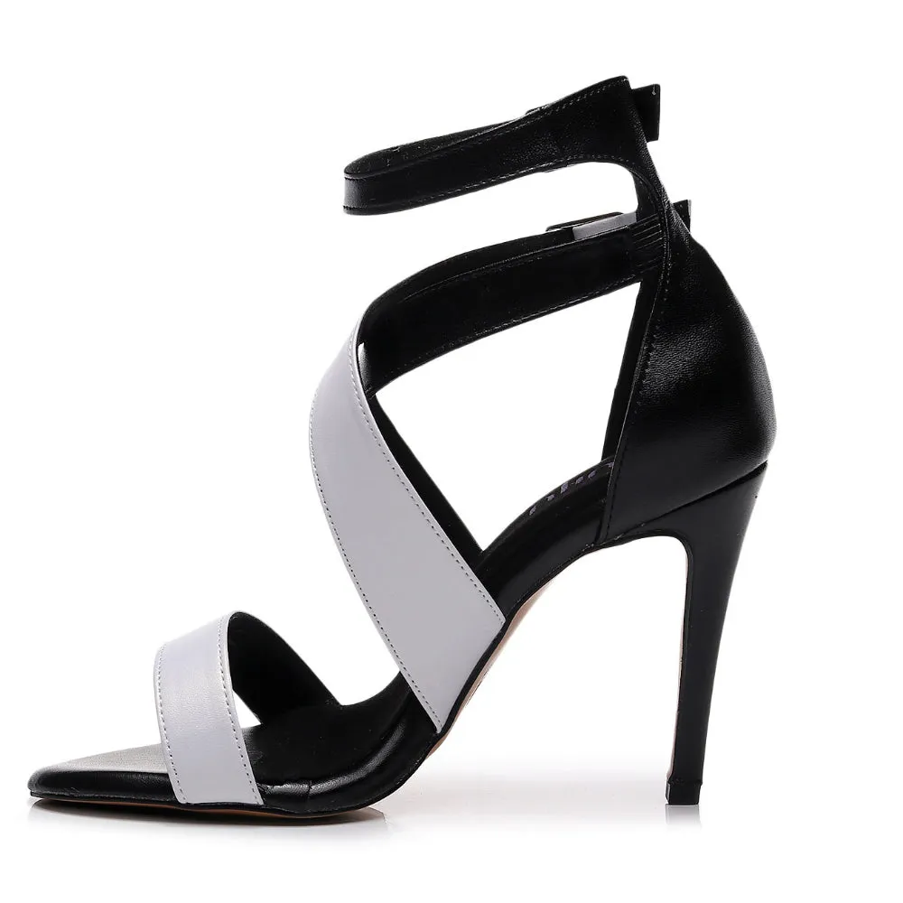 Dos Lados - Black and White Vegan Leather - Street Sole