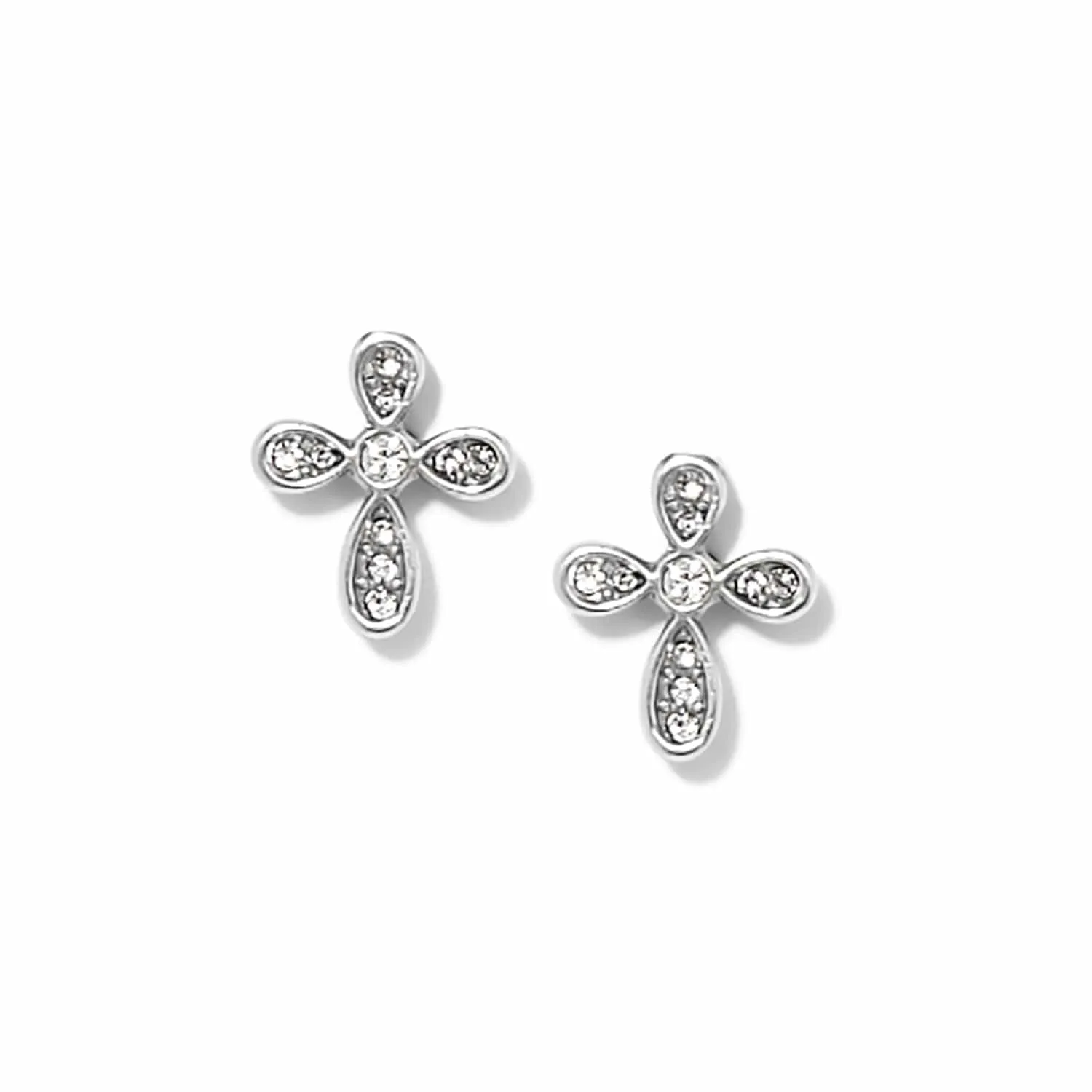 Enchanting Cross Silver Post Earring