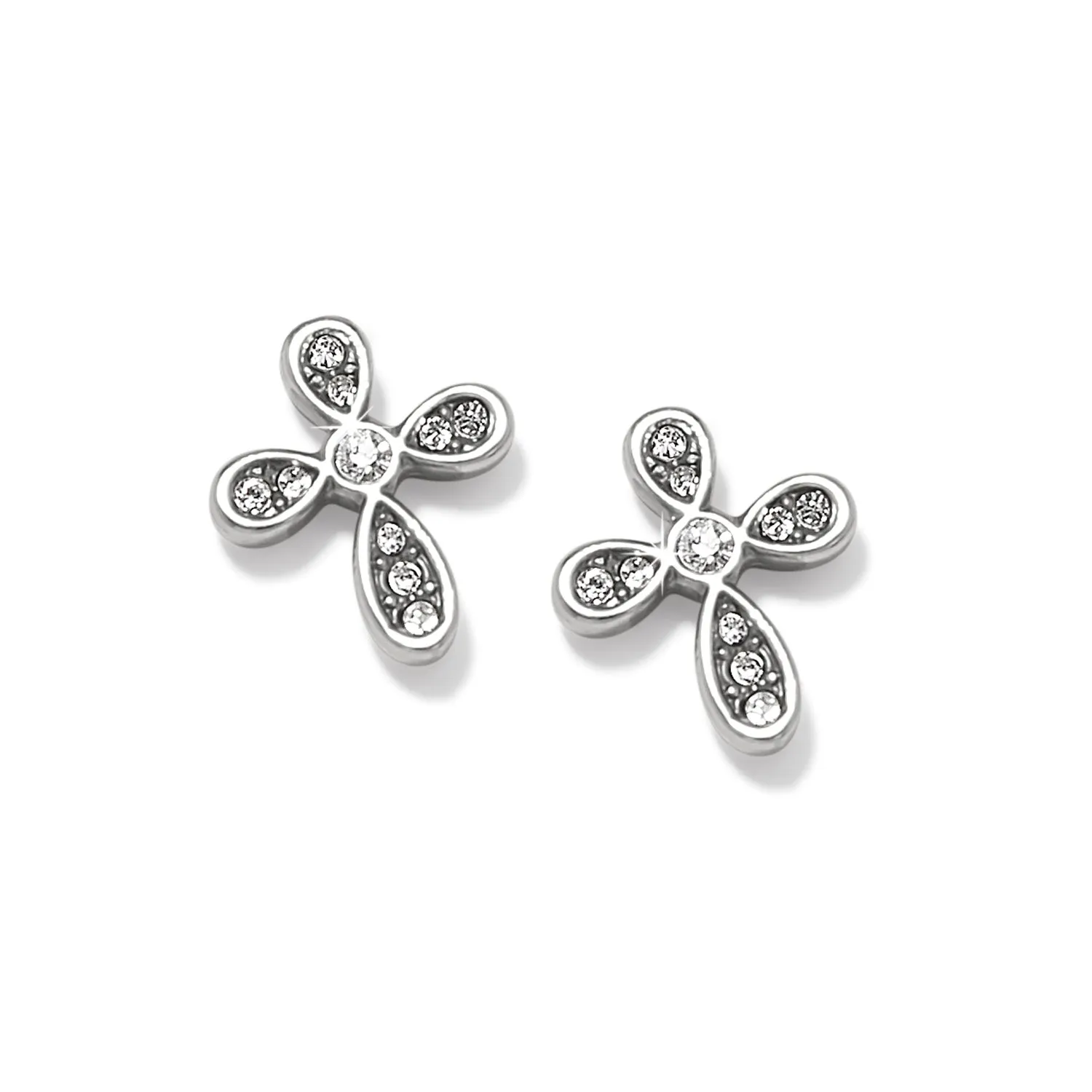 Enchanting Cross Silver Post Earring