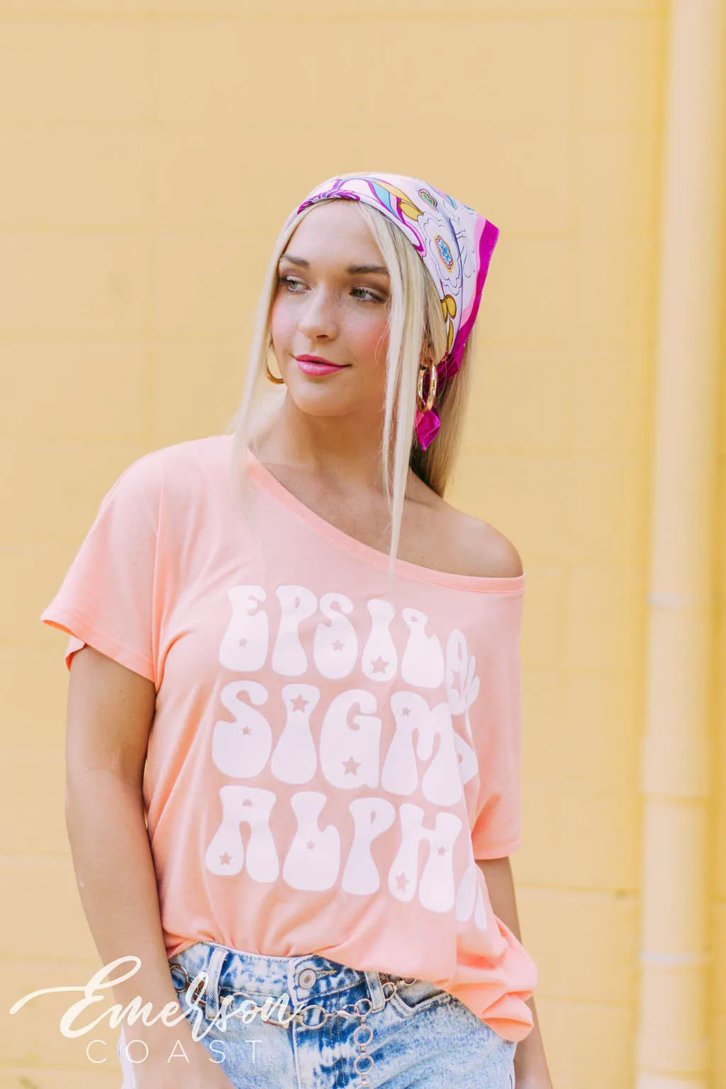Epsilon Sigma Alpha Bubble Letter Tee