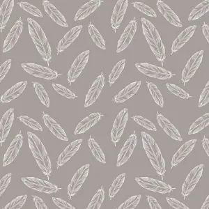 Feathers on Gray by Simple Simon & Company for Riley Blake Designs