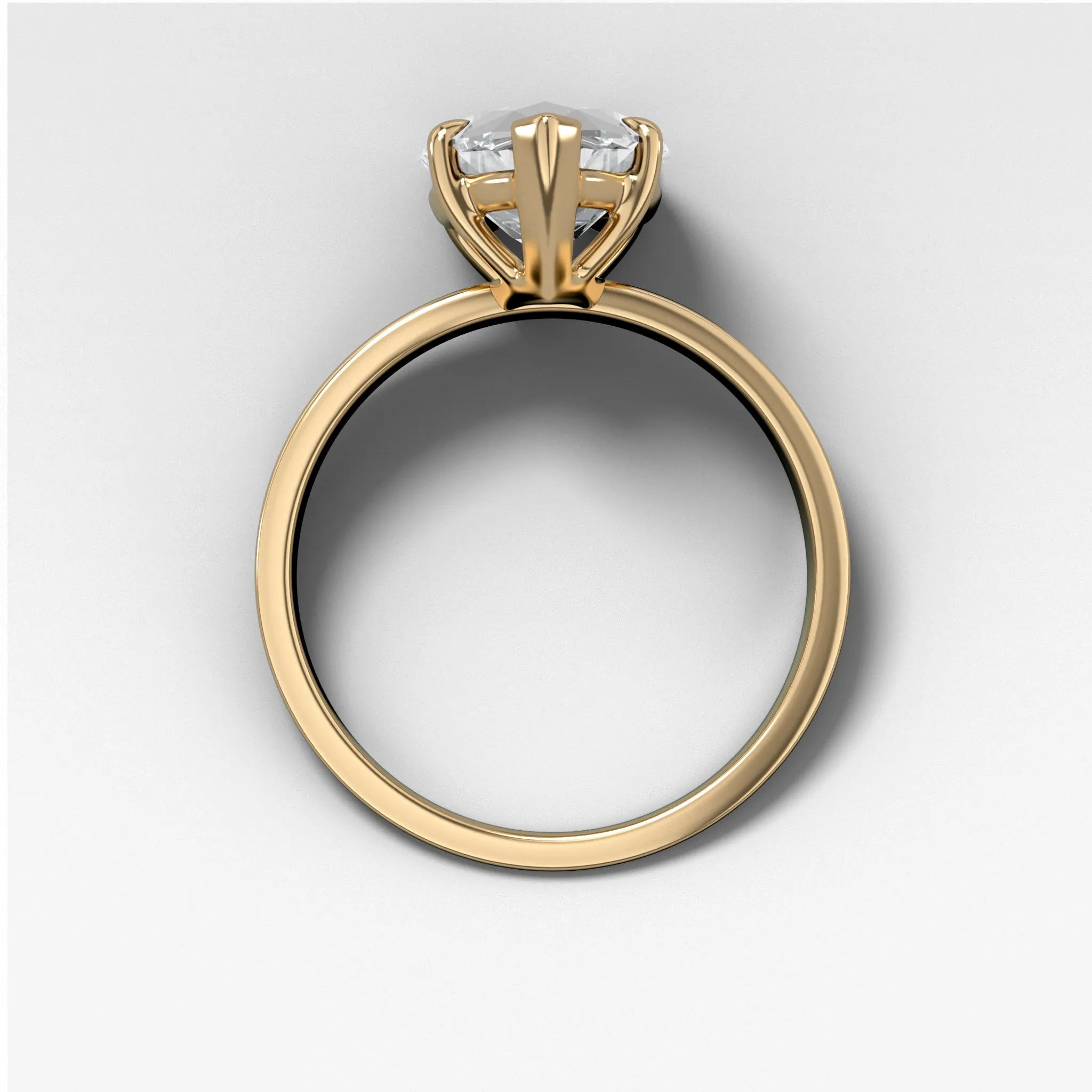 Finest Solitaire Engagement Ring With Marquise Cut Diamond