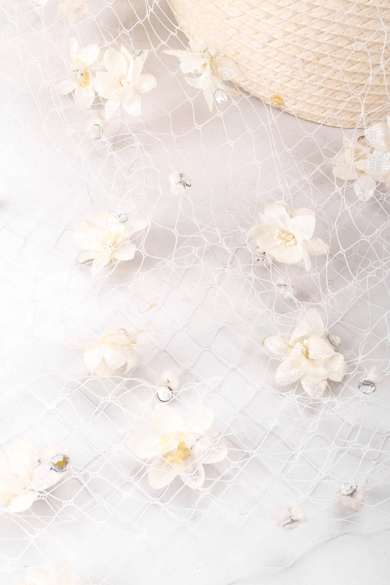 Floral Veiled Cossack Hat