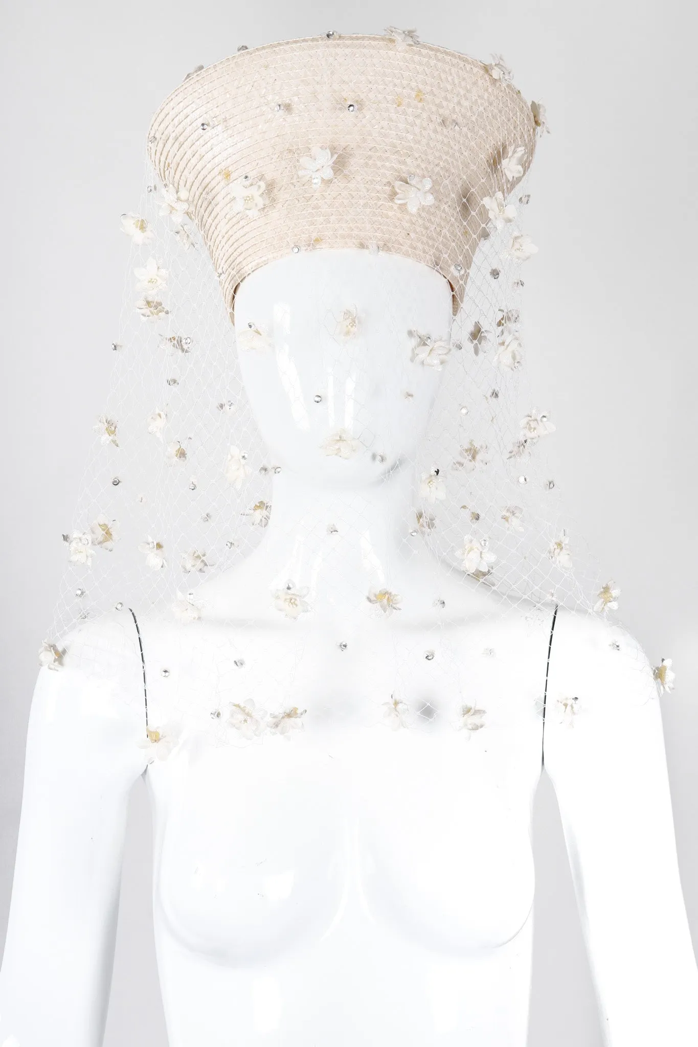 Floral Veiled Cossack Hat