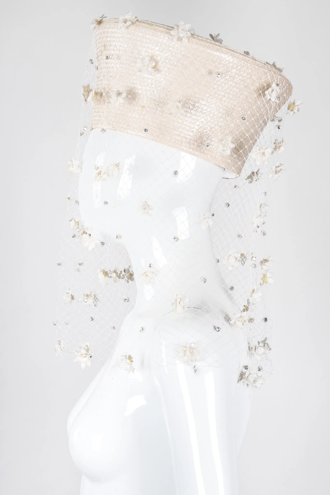 Floral Veiled Cossack Hat