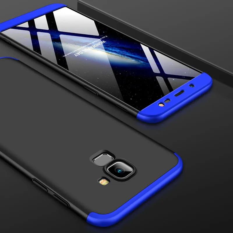 For Samsung J6 2018/on 6 Ultra Slim 360 Degree Non-slip Shockproof Full Protective Case blue black blue