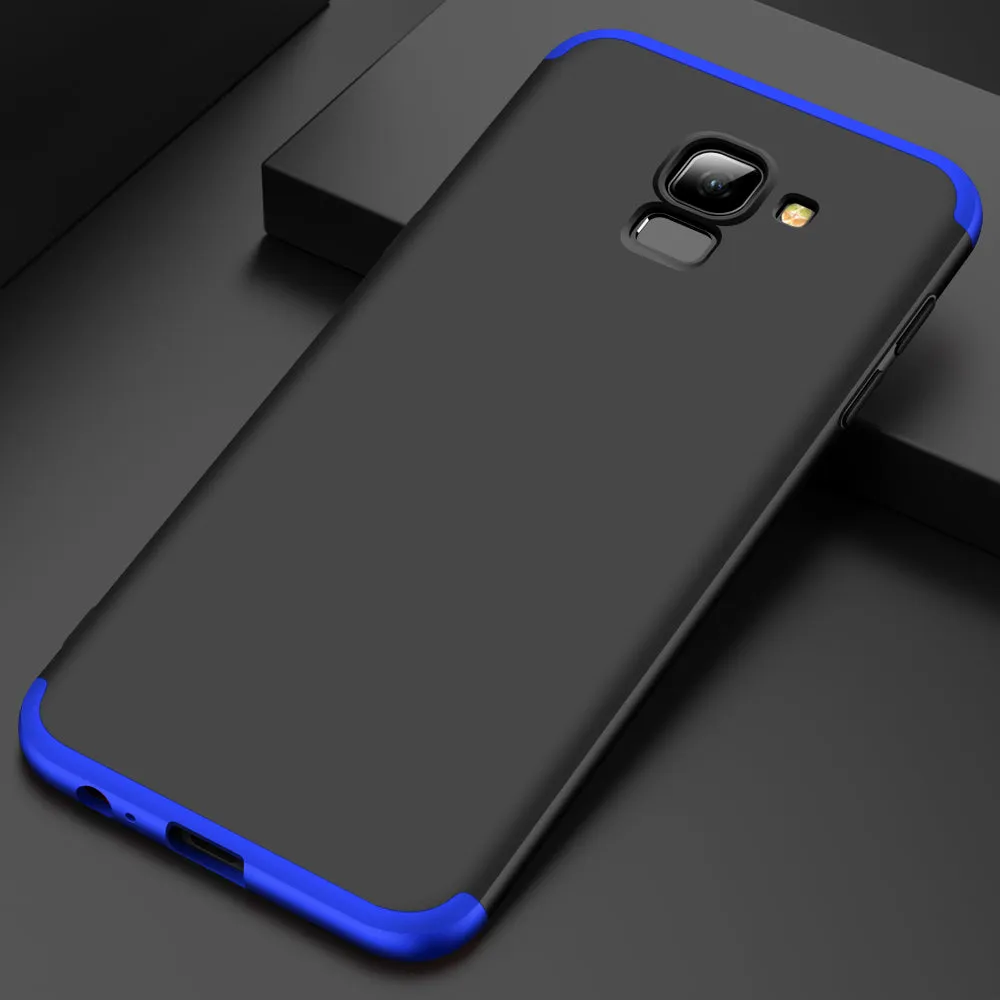 For Samsung J6 2018/on 6 Ultra Slim 360 Degree Non-slip Shockproof Full Protective Case blue black blue