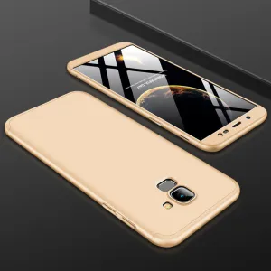 For Samsung J6 2018/on 6 Ultra Slim 360 Degree Non-slip Shockproof Full Protective Case Gold