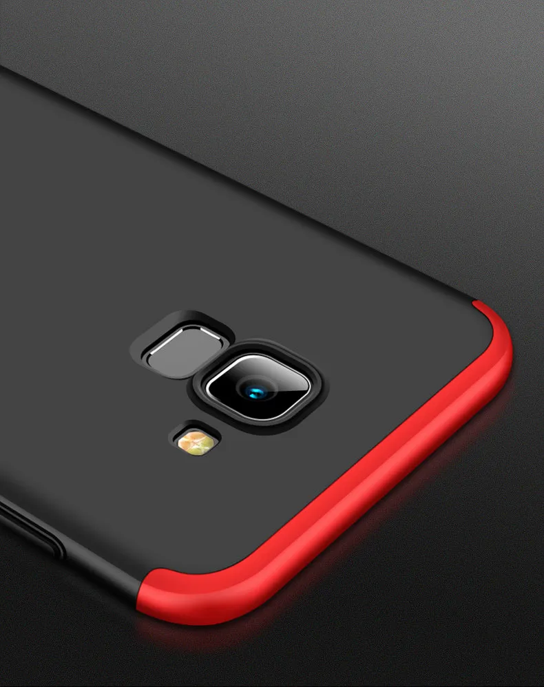 For Samsung J6 2018/on 6 Ultra Slim 360 Degree Non-slip Shockproof Full Protective Case red