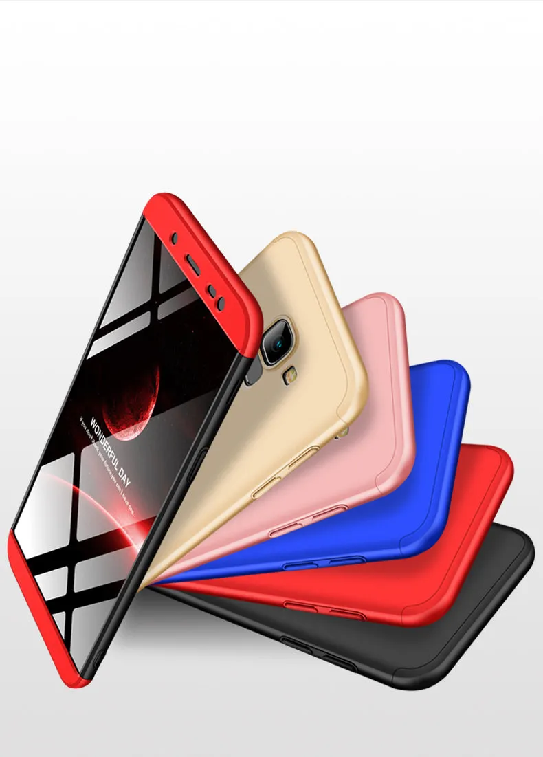 For Samsung J6 2018/on 6 Ultra Slim 360 Degree Non-slip Shockproof Full Protective Case red