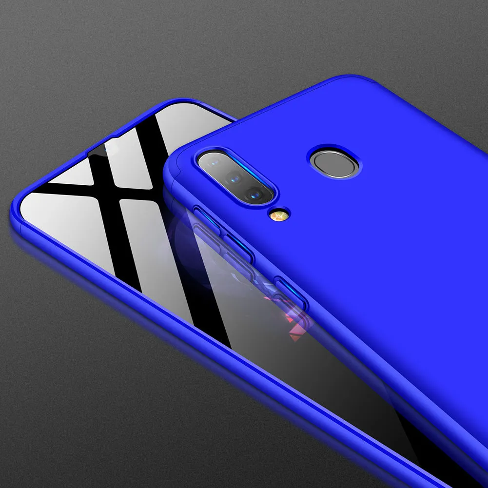 For Samsung M30 Ultra Slim PC Back Cover Non-slip Shockproof 360 Degree Full Protective Case blue