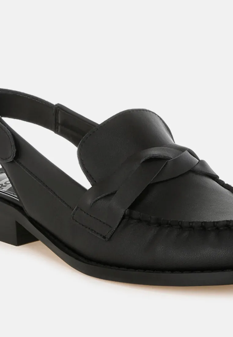 Genuine Leather Loafer Sandals By Ruw