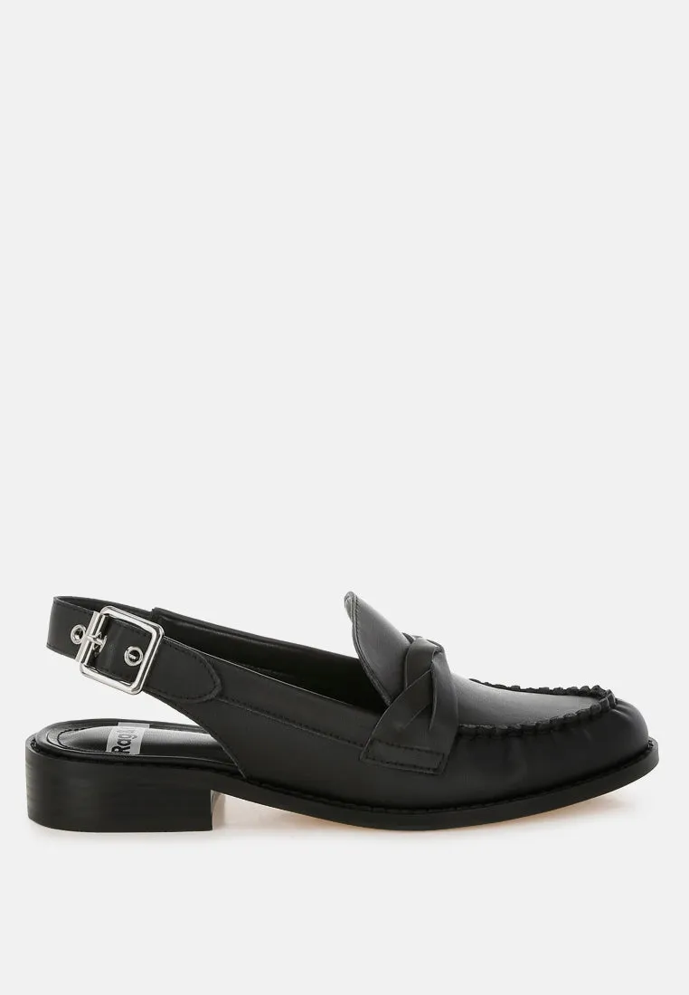 Genuine Leather Loafer Sandals By Ruw