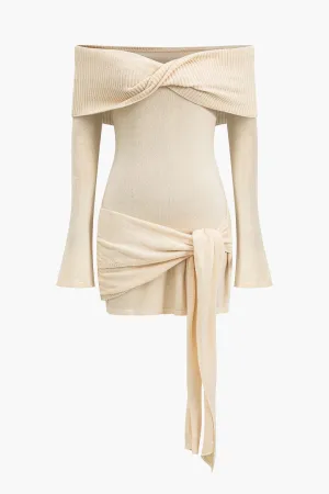 Gina - Off Shoulder Twist Front Design Woman's Dress