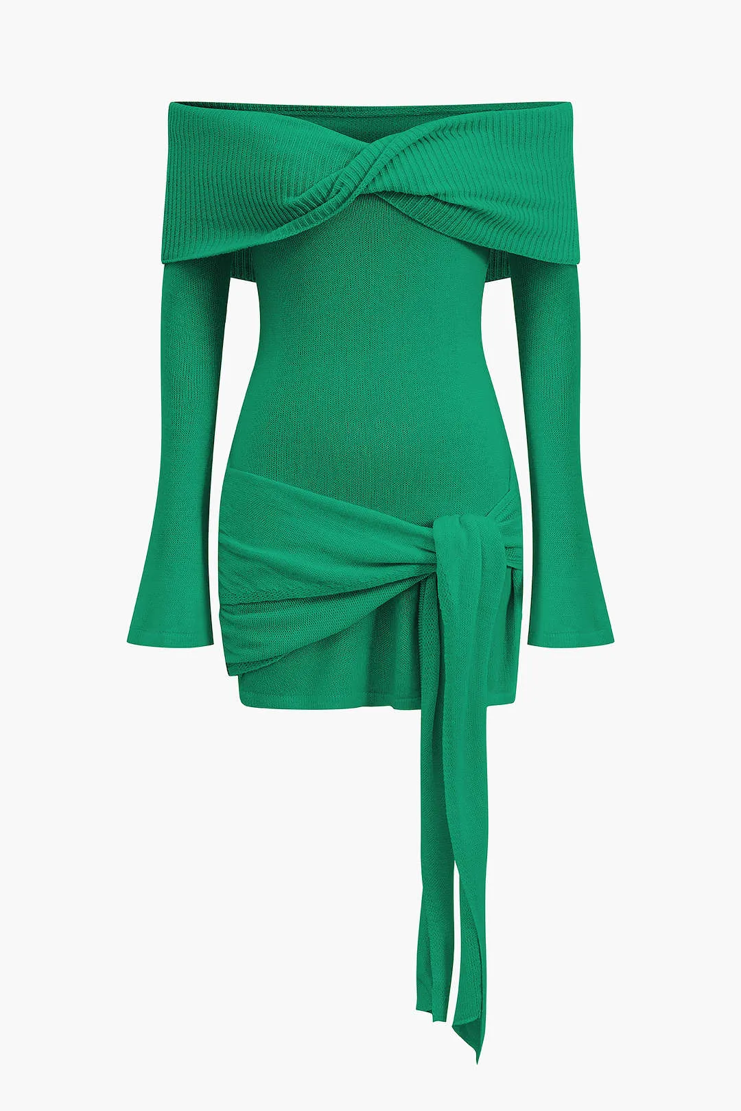 Gina - Off Shoulder Twist Front Design Woman's Dress