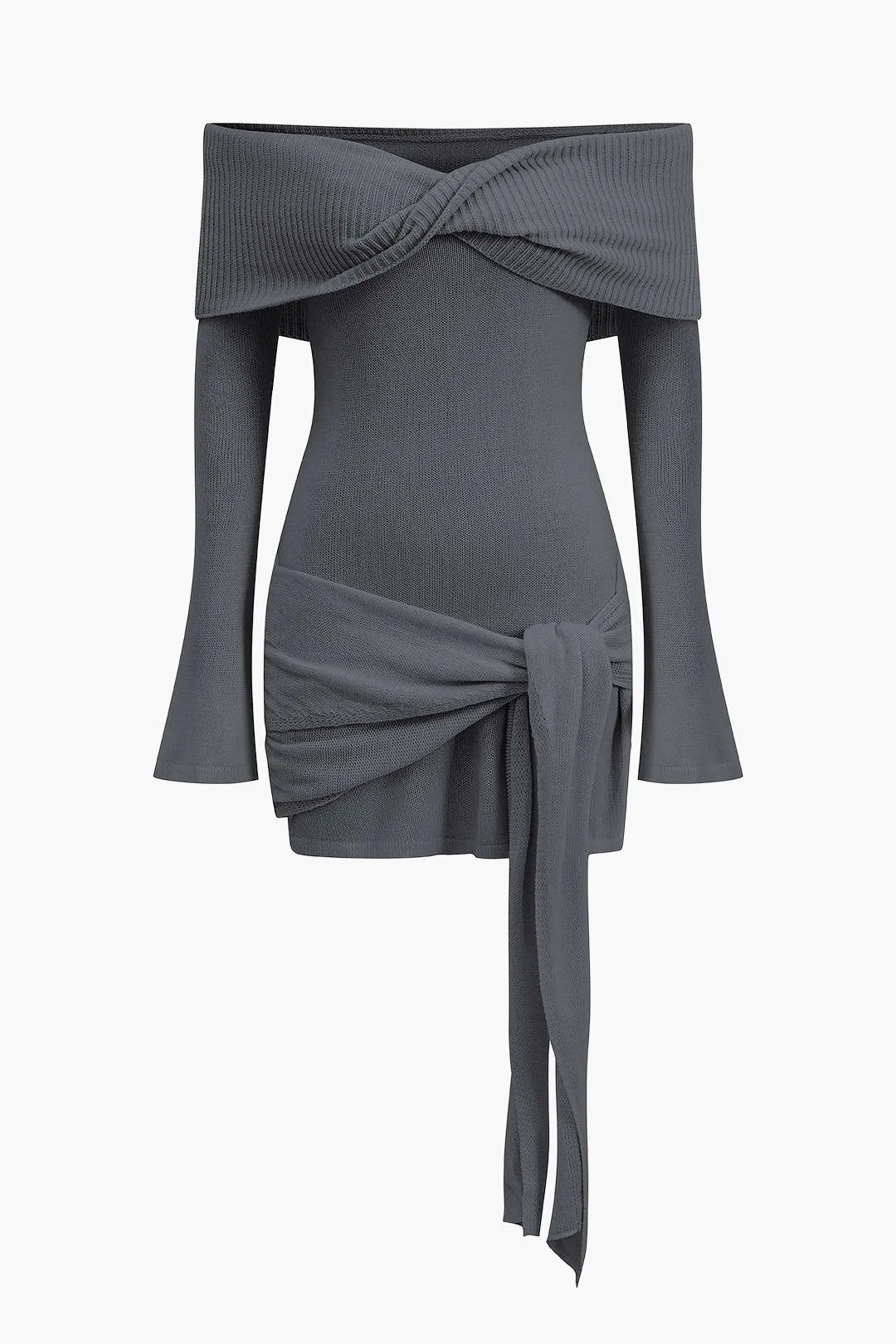 Gina - Off Shoulder Twist Front Design Woman's Dress