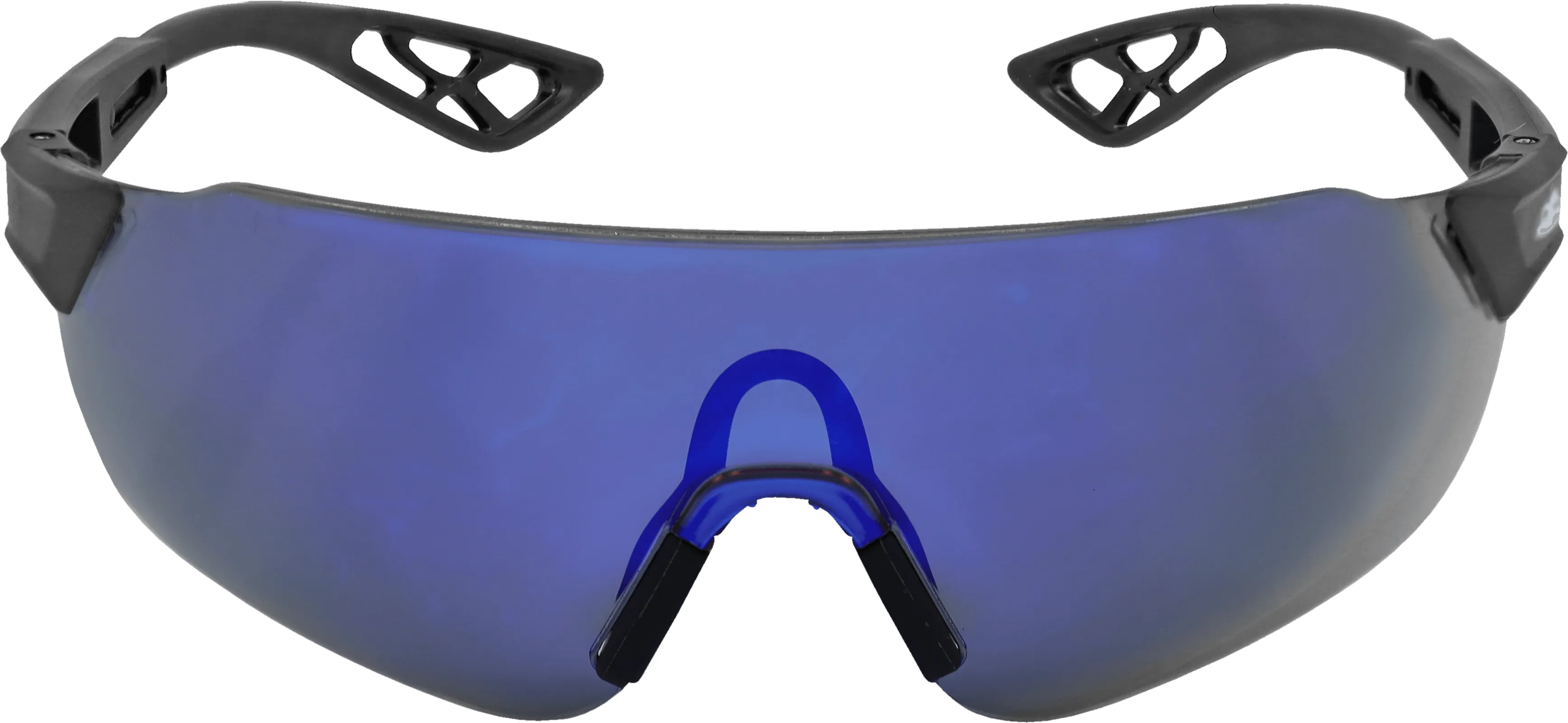 Global Glove & Safety BH869AF Tetra, Blue Mirror Anti-Fog Lens, Matte Black Frame