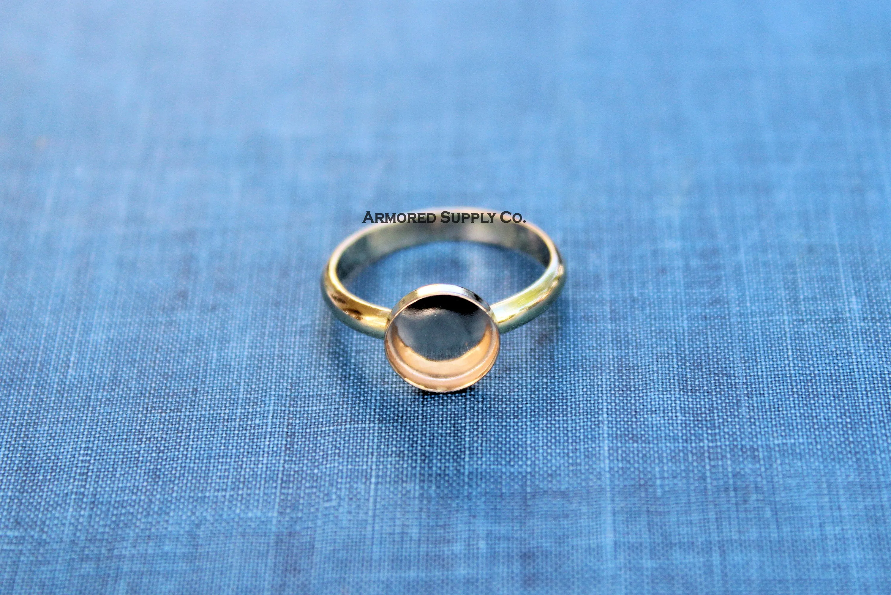 Gold Filled 8mm Bezel Comfort Ring Band blank