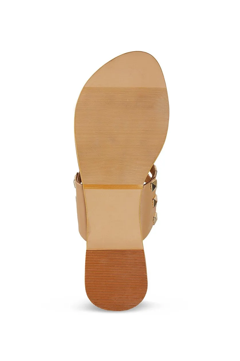 Gold hardware Flats Camel