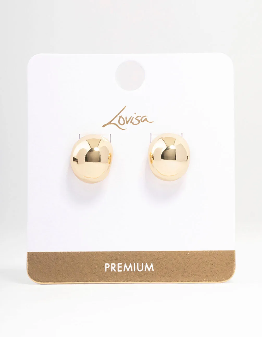 Gold Plated Mini Ball Stud Earrings