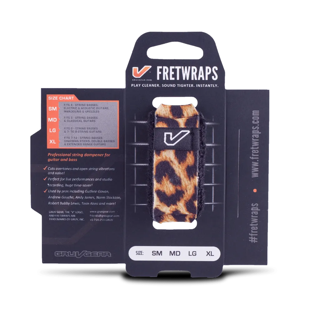 Gruv Gear Fret Wrap Size SM In Leopard Skin