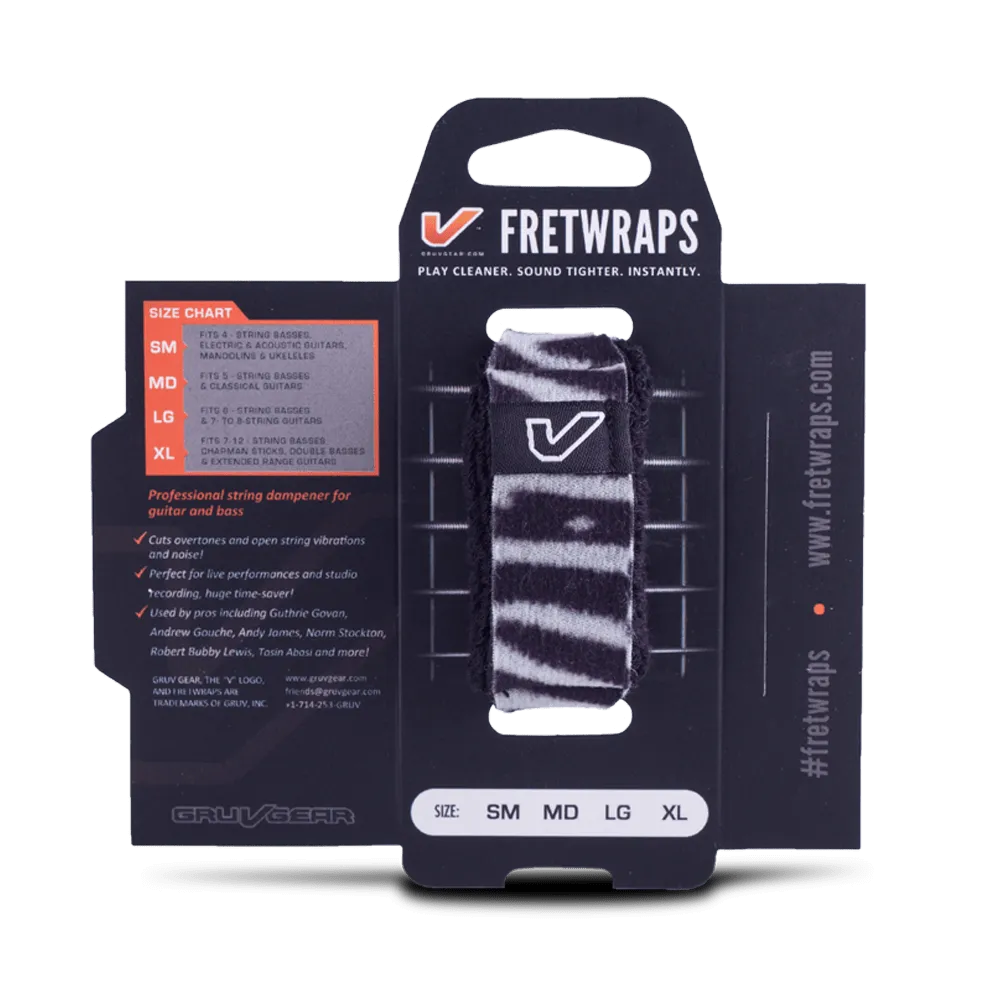 Gruv Gear Fret Wrap Size SM In Zebra